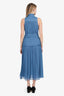 Shona Joy Blue Ruffled Sleeveless Maxi Dress Size 6