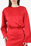 The Attico Red Satin Mini Dress Size 40