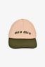Miu Miu Pink/Green Canvas Logo Hat Size S