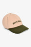 Miu Miu Pink/Green Canvas Logo Hat Size S