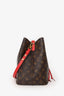 Louis Vuitton Brown/Red Monogram NeoNoé MM Bucket Bag