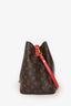 Louis Vuitton Brown/Red Monogram NeoNoé MM Bucket Bag