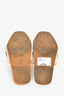 Chloe Beige Shearling Logo 'Woody' Sandals Size 36