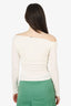 Reformation Cream Off The Shoulder Top Size XS