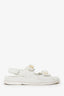 Pre-Loved Chanel™ White Tweed Dad Sandals Size 39