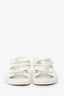 Pre-Loved Chanel™ White Tweed Dad Sandals Size 39