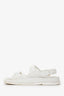 Pre-Loved Chanel™ White Tweed Dad Sandals Size 39