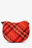 Burberry Red Tweed Medium Rocking Horse Shoulder Strap.