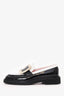 Roger Vivier Black/White Patent Leather Loafers Size 39