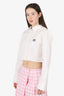 Miu Miu White Poplin Cropped Button Down Size 42