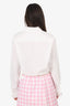 Miu Miu White Poplin Cropped Button Down Size 42