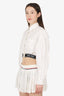 Miu Miu White Poplin Cropped Blouse Size 42