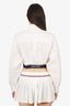 Miu Miu White Poplin Cropped Blouse Size 42