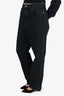 Khaite Black Denim Straight Leg Jeans size 32