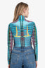Jean Paul Gaultier Blue/Multicolour Re-Edition Printed Zip-up Top Size L