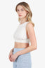 Fendi White FF Zucca Fendirama Crop Sports Top Size 46