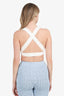 Fendi White FF Zucca Fendirama Crop Sports Top Size 46