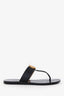 Gucci Black Leather GG Marmont Sandals Size 35.5