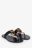 Gucci Black Leather GG Marmont Sandals Size 35.5
