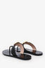 Gucci Black Leather GG Marmont Sandals Size 35.5
