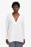 James Perse White Linen V-Neck Tunic Top Size 3