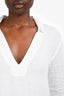 James Perse White Linen V-Neck Tunic Top Size 3