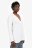 James Perse White Linen V-Neck Tunic Top Size 3