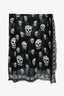 Alexander McQueen Black Silk Skull Square Scarf