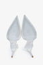 Rene Caovilla White Satin 'Clippy' Heels Size 39.5