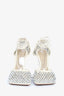 Bottega Veneta White 'Sparkle Stretch' Heels Size 39