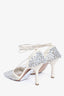 Bottega Veneta White 'Sparkle Stretch' Heels Size 39