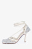 Bottega Veneta White 'Sparkle Stretch' Heels Size 39