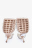 Bottega Veneta White 'Sparkle Stretch' Heels Size 39