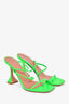 Amina Muaddi Neon Green Strappy Heels Size 39.5