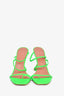 Amina Muaddi Neon Green Strappy Heels Size 39.5