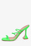Amina Muaddi Neon Green Strappy Heels Size 39.5