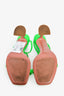 Amina Muaddi Neon Green Strappy Heels Size 39.5