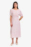 Faithfull The Brand Pink/Blue Floral Maxi Dress Size L