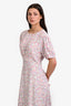 Faithfull The Brand Pink/Blue Floral Maxi Dress Size L
