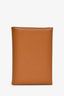 Hermès Gold Leather Calvi Duo Card Holder