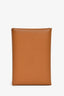 Hermès Gold Leather Calvi Duo Card Holder