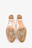 Salvatore Ferragamo Blush Pink Leather Bow Detail Block Heels Size 8