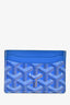 Goyard Blue Goyardine Leather 'Saint-Sulpice' Card Holder