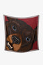 Hermès Brown/Red Cashmere/Silk Scarf 'Grrrr by Alice Shirley' Scarf 100