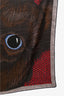 Hermès Brown/Red Cashmere/Silk Scarf 'Grrrr by Alice Shirley' Scarf 100
