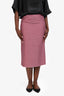 Marni Pink/Black Plaid Midi Skirt Size 42