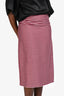 Marni Pink/Black Plaid Midi Skirt Size 42