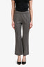 Rosetta Getty Brown Herringbone Flared Pants Size L
