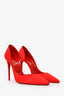 Christian Louboutin Red Satin 'Irizia 100' Heels Size 36.5