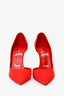 Christian Louboutin Red Satin 'Irizia 100' Heels Size 36.5